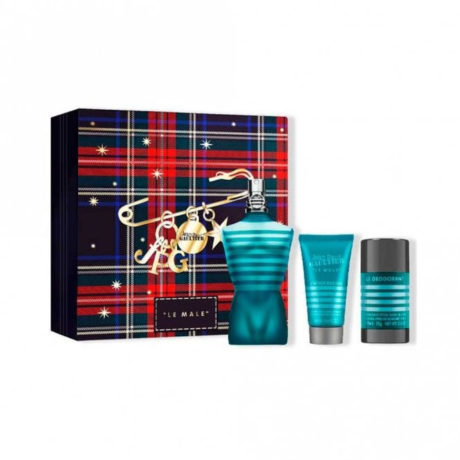 3076 JPG Le Male 125ml 3pc Gift Set125ml Edt Spr, 50ml Aftershave Balm, 75g Deodorant Stick