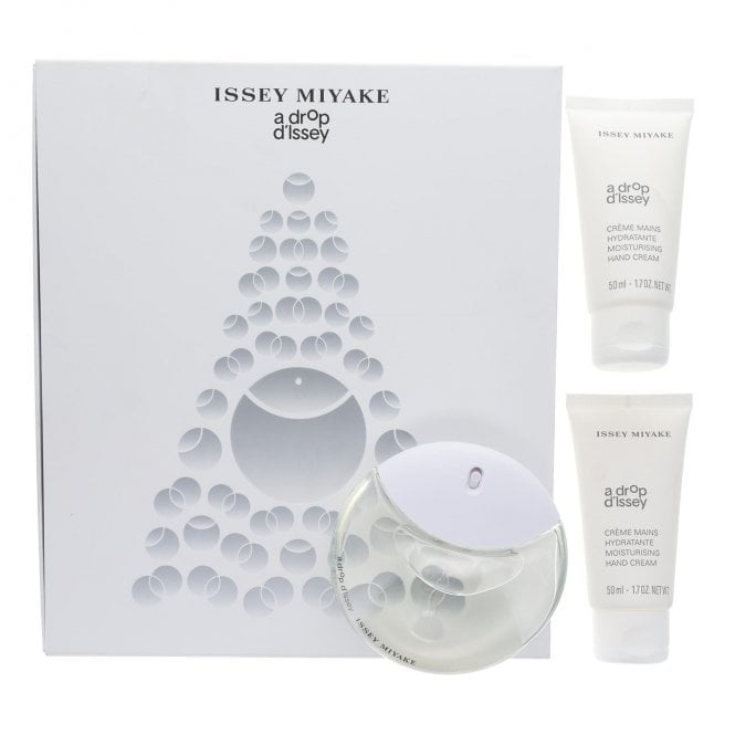 7955 Issey Miyake A Drop D'Issey 50ml 3pc Gift Set50ml Edp Spr, 2 x 50ml Hand Cream