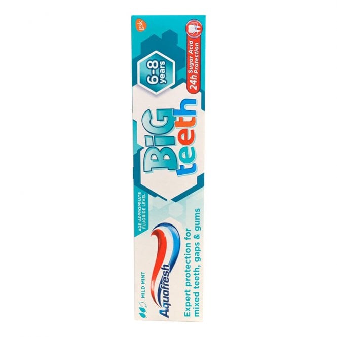 Aquafresh Big Teeth Fresh Mint Toothpaste 6-8 Years 50mlKids [0937]