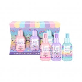 Baylis & Harding Beauticology Magical Body Spritz Wishes Gift Set100ml Bottle Unicorn Candy Body Spritz, 100ml Strawberry Candy Bottle Body Spritz, 100ml Bottle Peppermint Candy Body Spritz