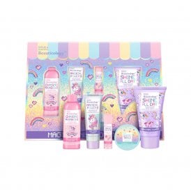 Baylis & Harding Beauticology Magical New Adventures Gift Set50ml Tube Unicorn Candy Body Wash, 30ml Tube Unicorn Candy Hand Cream, 60ml Bottle Strawberry Candy Shower Creme, 70g Peppermint Candy Bath Salts, 5g Strawberry Candy Lip Balm