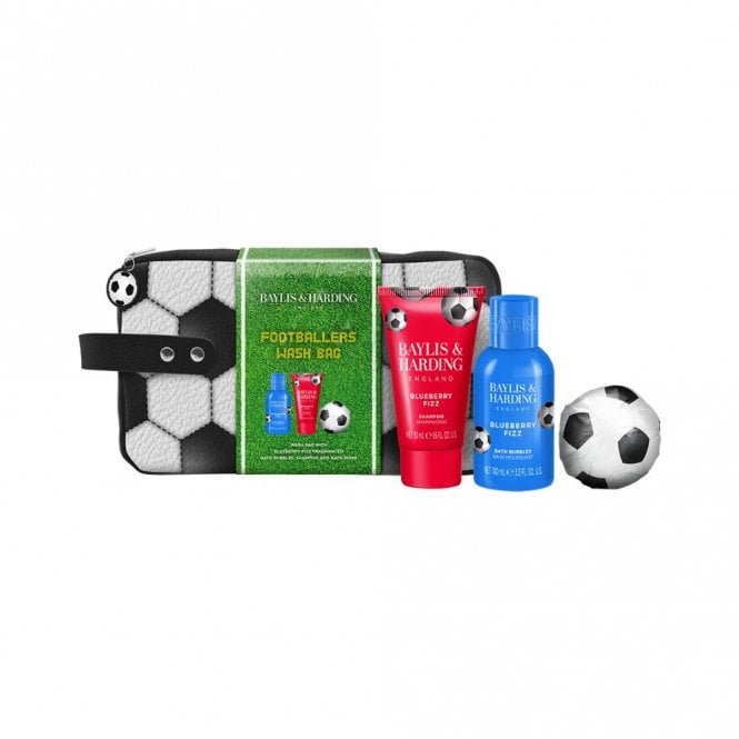 Baylis & Harding Football Stars Wash Bag Gift Set100ml Bath Bubbles, 50ml Shampoo, 100g Bath Bomb