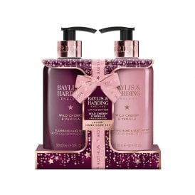 Baylis & Harding Wild Cherry & Vanilla Luxury Hand Care Gift Set300ml Bottle Hand Wash, 300ml Bottle Hand & Body Lotion
