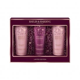 Baylis & Harding Wild Cherry & Vanilla Luxury Hand Treats Gift Set3 x 50ml Tube Hand Creams