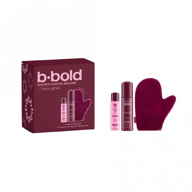 Bbold Must Have Muse 60min Express 3pc Tanning Gift Set175ml Express Mousse, 75ml Dark Instant Airbrush, Glove