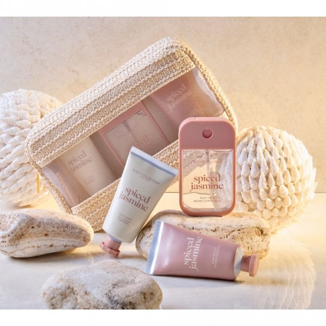 Body Collection Wash Bag Essentials Gift SetWash Bag, 50ml Body Wash, 45ml Body Mist, 50ml Body Butter