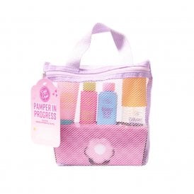 Chit Chat Pamper In Progress Gift SetToiletry Bag, 50g Bath Fizzer, 50ml Hair & Body Mist, 40ml Body Wash, 50ml Bubble Bath, 30ml Hair Mask