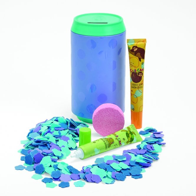 Chit Chat Pamper PenniesMoney Tin, 2 x 20ml Soap Doodles, 30g Bath Confetti, 30g Bath Fizzer