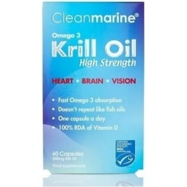 Cleanmarine Krill Oil Omega 3 High Strength 60 Capsules