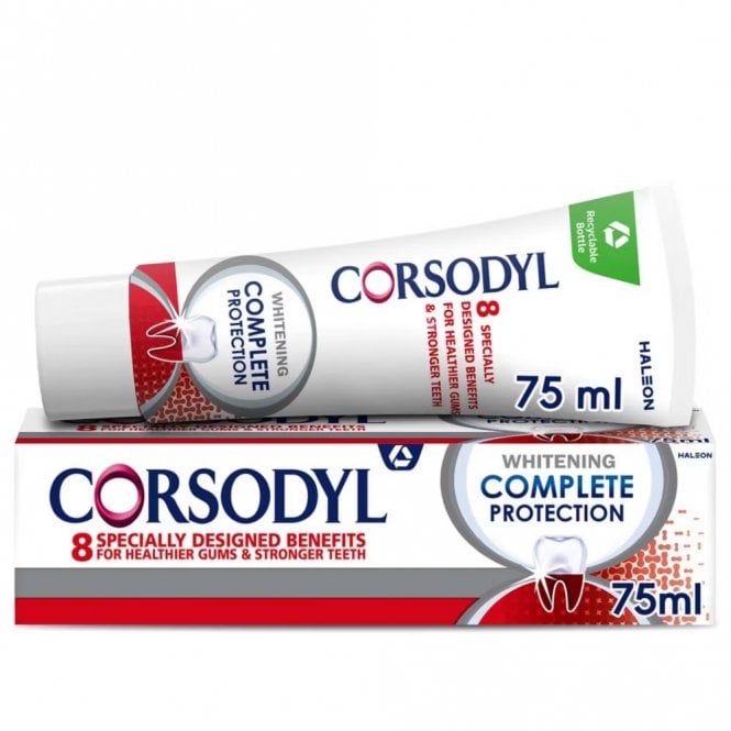 Corsodyl Complete Protection Gum Care Whitening Toothpaste 75ml