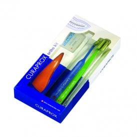 Curaprox Ortho KitOrtho Ultrasoft Toothbrush, Ortho Pocket Set Interdental Brushes, 1009 Single Toothbrush & Pack Of Ortho Wax