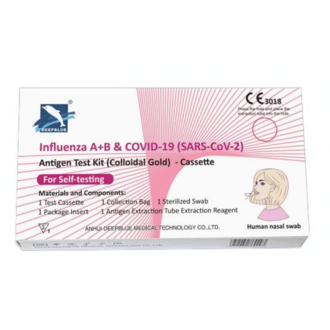 Deep Blue Covid & Influenza A+B Combo Test 1
