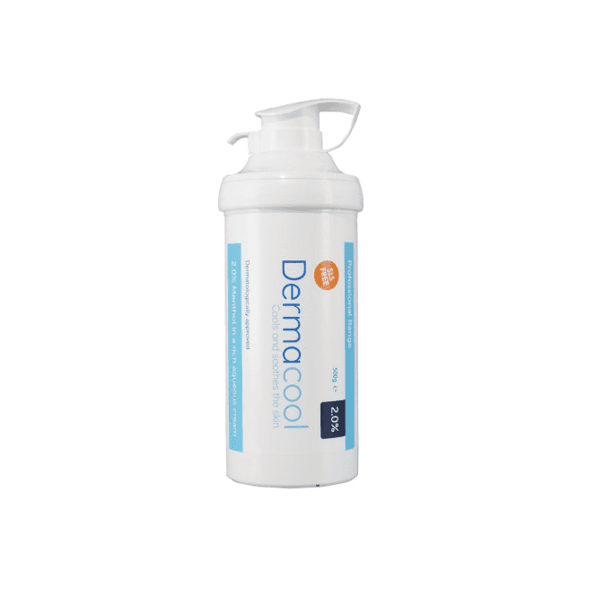 Dermacool Menthol Aqueous Cream 2% 500g Pump