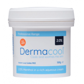Dermacool Menthol in Aqueous cream 2% 500g pot