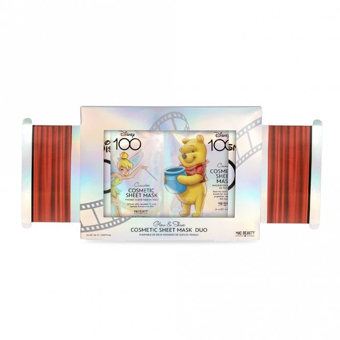 Disney 100 Face Mask Duo25ml Cucumber Mask, 25ml Coconut Mask