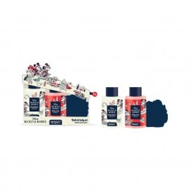 Disney Mickey & Minnie Mouse Ski Bath Gift Set100ml Body Wash, 100ml Body Lotion, Exfoliator