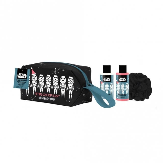 Disney Star Wars Christmas Bag Gift Set75ml Body Wash, 75ml Bubble Bath, Body Exfoliator