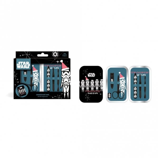 Disney Star Wars Christmas Manicure Gift SetGrooming Scissors, Tweezers, Glass Nail File, Nail Clippers, Cuticle Pusher