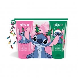 Disney Stitchmas Bath & Body Gift Set75ml Body Wash, 75ml Body Lotion, Body Exfoliator