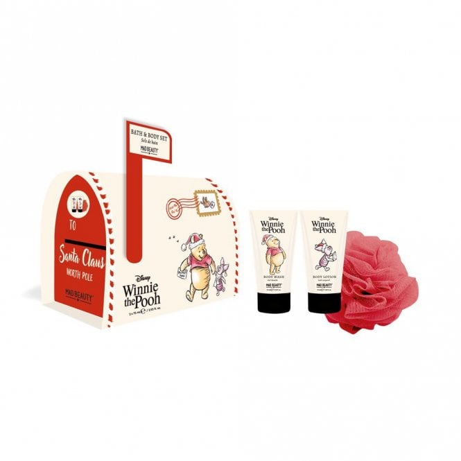 Disney Winnie The Pooh Festive Bath & Body Gift Set75ml Body Wash, 75ml Body Lotion, Body Exfoliator