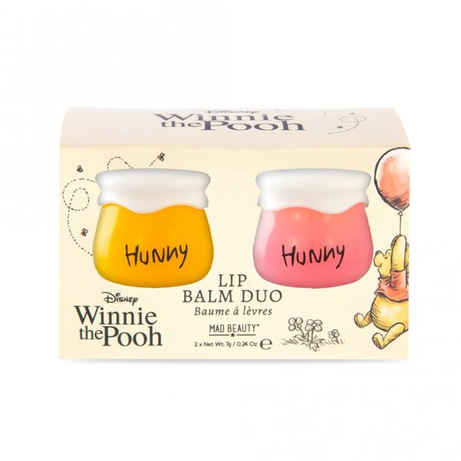 Disney Winnie The Pooh Honeypot Lip Balm Duo Gift Set2 x 7g Vanilla & Sweet Honey Lip Balms