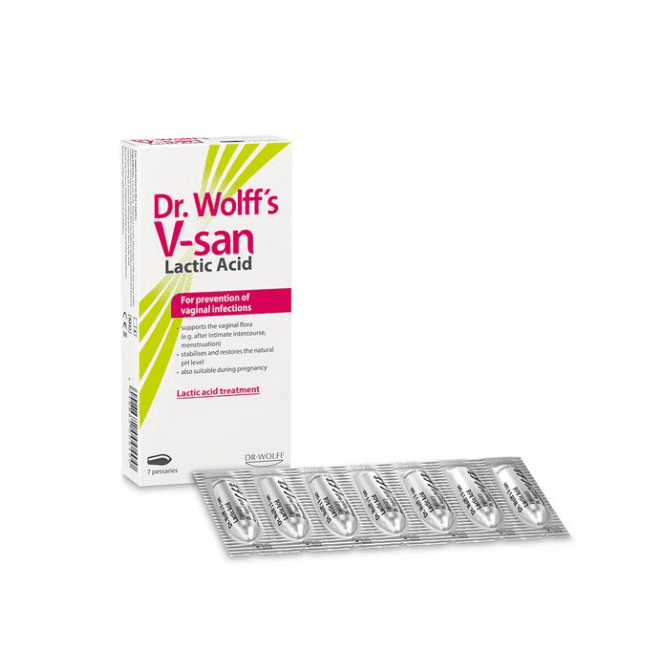 Dr. Wolff’s V-san Lactic Acid 7 pessaries