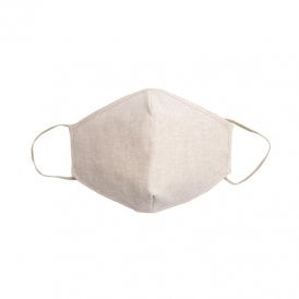 Easy Diamond Reusable Mask Ecru Linen Medium