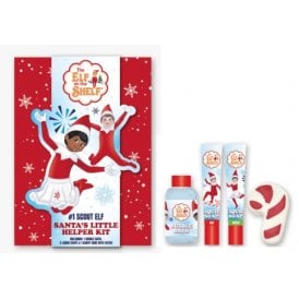 Elf On The Shelf Santas Little Helper Bath Time Box2 x Liquid Soaps, 100ml Bubble Bath, 40g Candy Cane Bath Fizzer