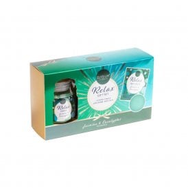 Elysium Spa Relax 3pc Gift Set85g Candle, 200g Bath Salts, 50g Jasmine & Eucalyptus Bath Bomb