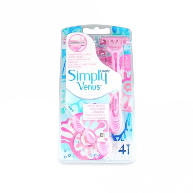 Gillette Simply Venus 3 Disposable Razors 4's(9122)