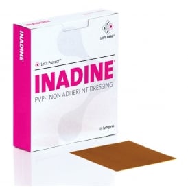 Inadine PVP-I Non-Adherent Dressing 9.5x9.5cm 10 pack