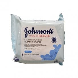 Johnsons Makeup Be Gone Moisturising Facial Wipes 25's