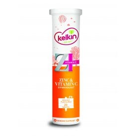 Kelkin Effervescent Zinc & Vit C Tabs 20's