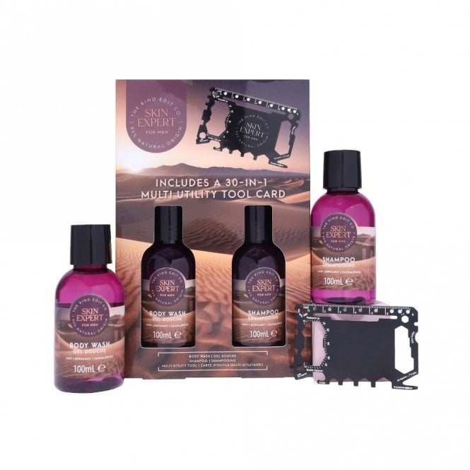 Kind Multi Utility Tool Kit 100ml Body Wash, 100ml Shampoo, 30-in-1 Multi Utility Tool Card