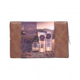 Kind Travellers Bag Gift Set100ml Body Wash, 50ml Face Scrub, 50ml Body Lotion, Travel Bag, Shower Flower