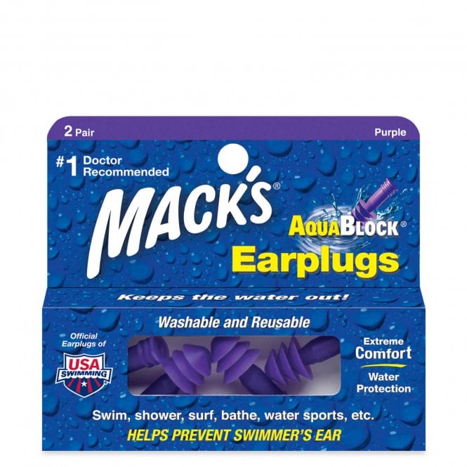 Mack's AquaBlock - Purple - 2 pair pack