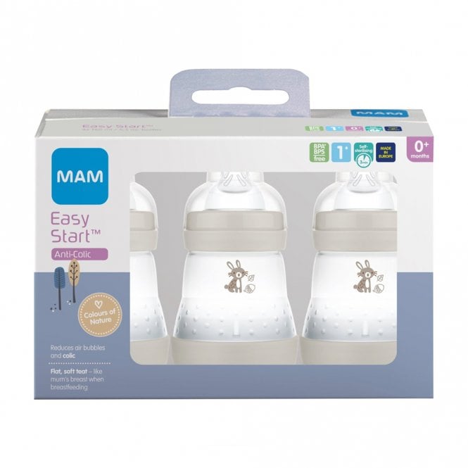 MAM Easy Start Anti Colic Triple Pack Bottles 160ml 0 Months +