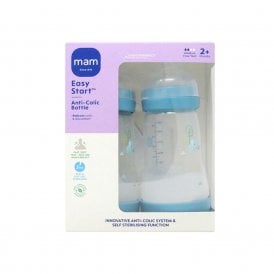 MAM Easy Start Anti-Colic Twin Pack Bottles 260ml 2+ Months