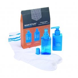 Man'Stuff Feelin Fresh 100ml Energise Hair & Body Wash, 100ml Energise Foot Spray, A Pair of Socks (UK size 8-11)