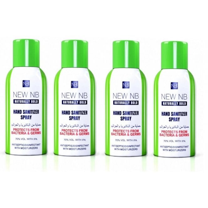 New NB Hand Sanitiser Spray 120ml 4 pack