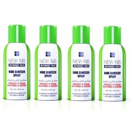 New NB Hand Sanitiser Spray 120ml 4 pack