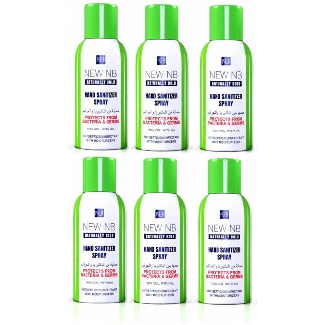 New NB Hand Sanitiser Spray 120ml 6 Pack