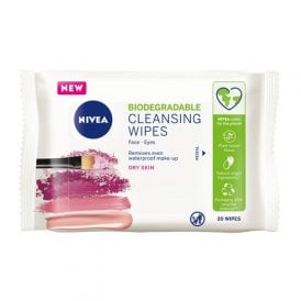 Nivea Biodegradable Cleansing Wipes Dry Skin 40's
