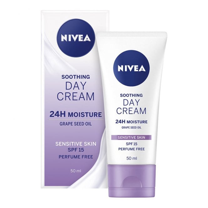Nivea Soothing Day Cream For Sensitive Skin Spf15 50ml