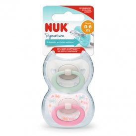 Nuk First Choice Day & Night Girls Twin Pack Soother 0-6 Months
