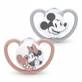 Nuk Perfect Match Disney Mickey Mouse & Minnie Mouse Twin Pack Air Soother 18-36 Months