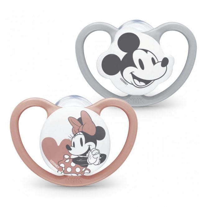 Nuk Perfect Match Disney Mickey Mouse & Minnie Mouse Twin Pack Air Soother 6-18 Months