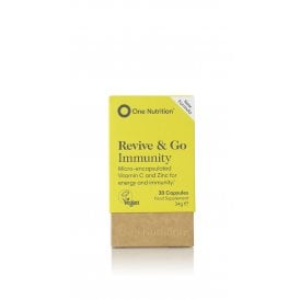One Nutrition Revive & Go Immunity Vitamin C & Zinc 30 Caps