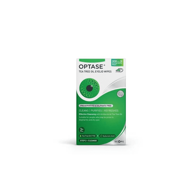 Optase Tea Tree Oil Lid Wipes 30