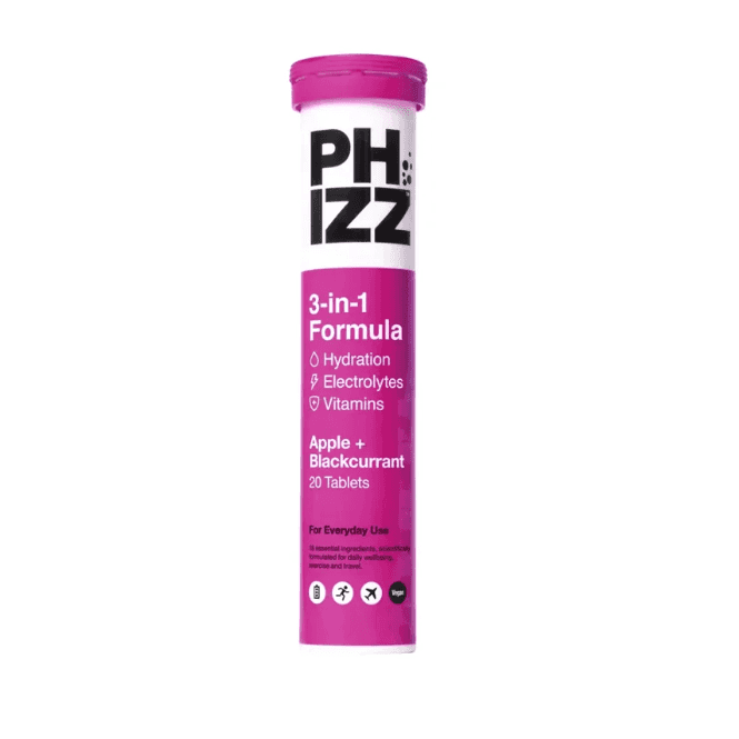 Phizz 3 In 1 Apple & Blackcurrant Effervescent Tablets 20's